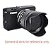 JJC LH-EW53 Dedicated Bayonet Lens Hood, Compatible with Canon EF-M 15-45mm f/3.5-6.3 is STM Lens, EFM 15 45mm STM Lens Hood, EF M 15-45, EW53, Replacement of EW-53 Hood Black