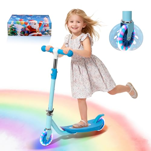 Patinete de 2 ruedas para niños de 5 a 8 años, color azul