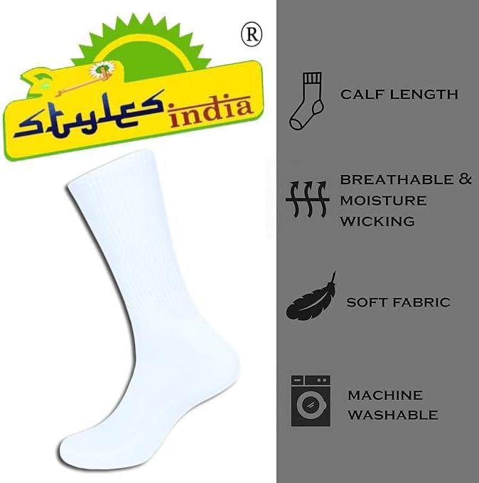 Crew Socks for Women|Cotton Blend Crew Full Length Lightweight Casual Wear Business Regular Socks|Pack of 3 - Image 8