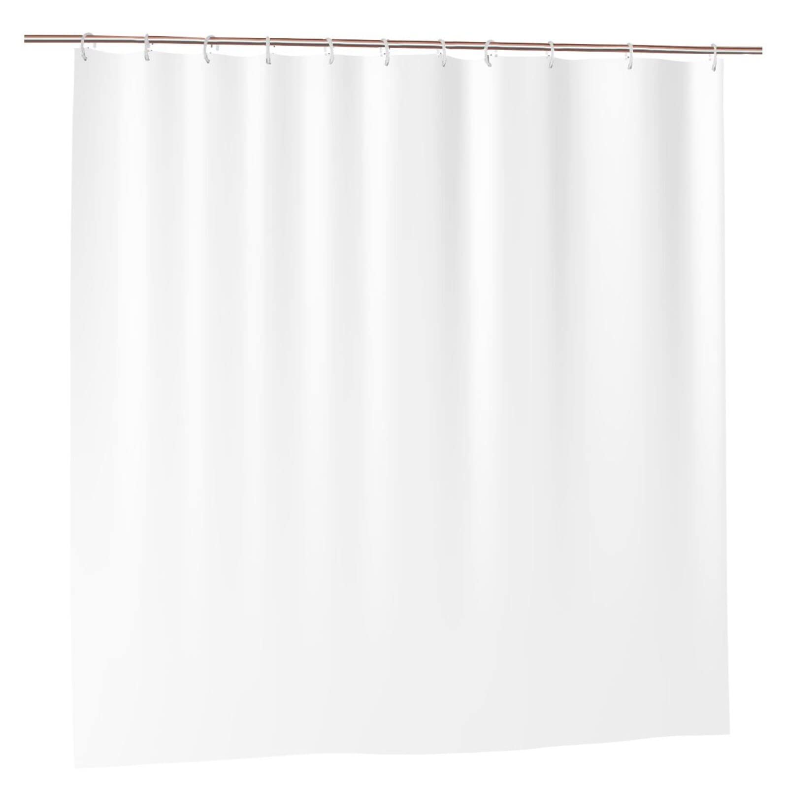 Klgrtjhk Plastic White Shower Curtain 72X72in Bathroom Curtain﻿