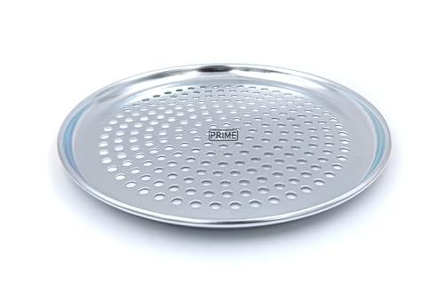 Image of Prime Bakers and Moulders Perforated Pizza Tray for Oven, Round (Aluminum, 8 Inch)
