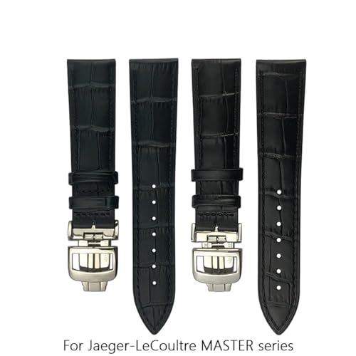 Bracelet de montre en cuir véritable noir marron bleu 20mm 21mm 22mm - 2