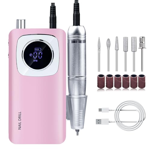 Image of 45000RPM Electric Machine Set With LCD Screen File Machine For Acrylic Gels Nails Manicures