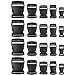 Produktbild Steckschnallen Set, 24 Stück, jede Größe 4 Mal, 15 mm, 20 mm, 25 mm, 32 mm, 38 mm und 50 mm, in Schwarz, aus Hartplastik, Steckschnallen-Klickverschluss, Ersatz Steckverschluss Reparatur, Gurtschnalle