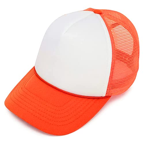 Image of MR.R Sublimation Blanks Polyester Mesh Cap Mesh Hat Two Tone Trucker Summer Mesh Cap with Adjustable Snapback,2pcs per Pack