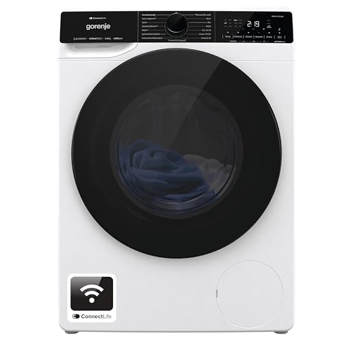 Gorenje WPNA 94 ATSWIFI3 Waschmaschine, 9kg, WiFi, EEK A, Made in Europe, Inverter PowerDrive Motor, 1400 U/min, 15 Programme, AquaStop, SteamTech, Schnellprogramm, weiß