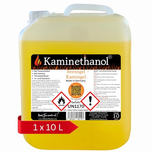 10 Liter Brenngel im 10 Liter Kanister Gel Brennstoff Kanister Gelkamin Bioethanol