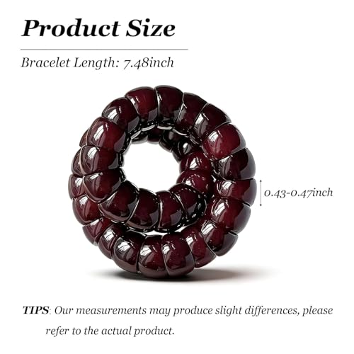 Image of Long tiantian Bodhi Fidget Bracelet for Women Natural Mudi Bodhi Seed Stretch Bracelets Protection Healing Jewelry Anxiety Relief Items