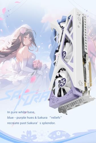 Image of Yeston Sakura Radeon RX 9060 XT 16G GDDR6 128bit OC Gaming Desktop Computer Video Card (PCI-Express 5.0 x16, DP2.1a*2+HDMI2.1b*1)