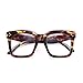 FEISEDY Blue Light Blocking Reading Glasses Oversized Readers Designer Luxury Square Eyewear Frame B2695(150,Leopard)