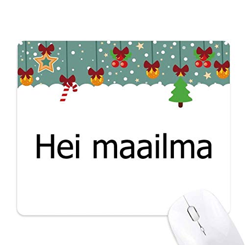 Alfombrilla de ratón finlandesa Hello World con un especial diseño de Navidad para tu escritorio