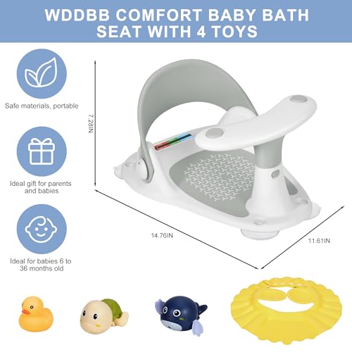 Wddbb Baby Bath Seat, Bath Seat For Babies 6 Months & Up, With Thermometer Bath Seats For Babies Sitting Up, Non-Slip Toddler Bath Seat For Baby,Baby Bathtub Baby Bath Seats 6-24 Months thumb #4