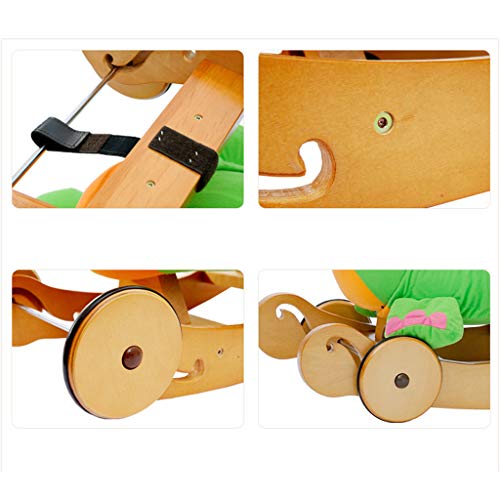2 In 1 Schütteln Dinosaurier Schaukelpferd Kleines Holzpferd Schaukelstuhl Baby Alter Geschenk Spielzeug Abnehmbare 1-3… – Bild 4