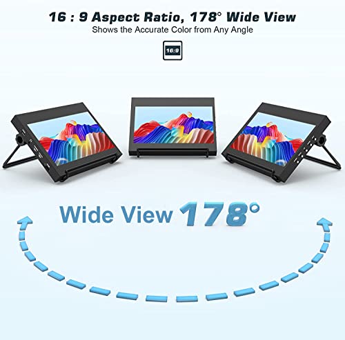 Image of PONPY 7 inch Raspberry Pi Touchscreen Monitor USB /HDMI Portable Monitor Capacitive Pi Display for PC Phones Raspberry Pi 4B 3B+ 3B 3A+ 2B B+