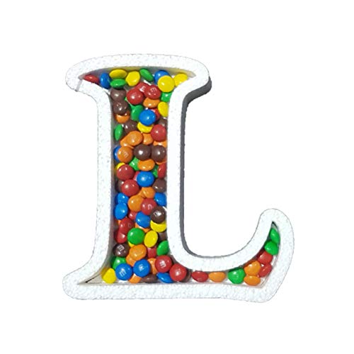 DecoPorex – Letra L para Candy Bar de 19Cm de Altura y 2Cm de Profundidad en poliestireno