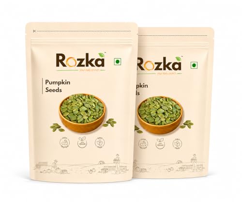 Image of ROZKA Pumpkin Seeds | 400g | AAA Grade, High Protein & Rich in Magnesium | Snacking, Salads & Keto Diet (2x 200g)