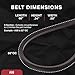 BESTORQ A66 or 4L680 V-Belt, Classic Wrapped Rubber X3 V-Belt, Black, 68