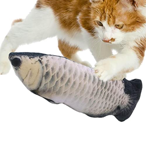 Flopping Fish Toy for Dogs, peixe gato realista com bolsa Catnip, Floppy Wiggle Fish para cães peque