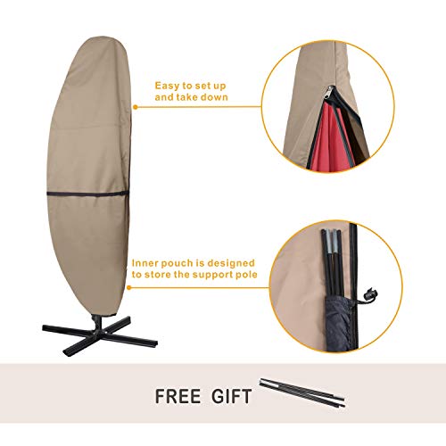 Ultcover Patio Umbrella Cover 600d Waterproof Outdoor Offset Banana Style Umbrella Cover Fits Cantilever Offset Buy Online In Kuwait At Desertcart
