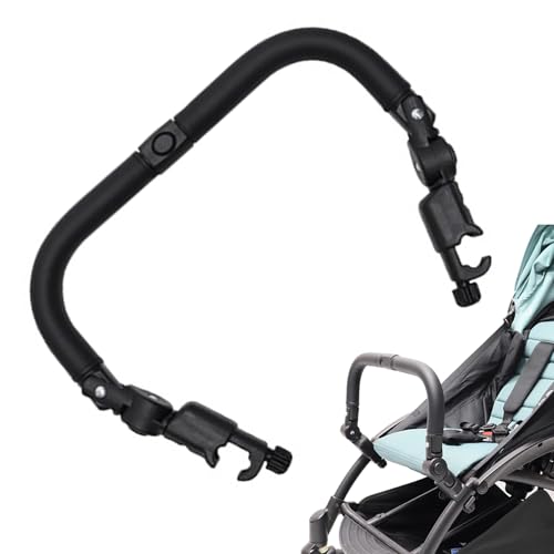 Barra de protección para cochecito de bebé, reposabrazos, barra transversal, ajustable, parachoques seguro, accesorio para cochecito de bebé, color negro