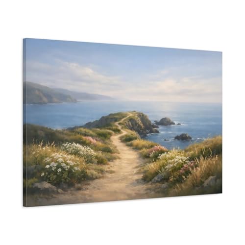 Impression toile chemin côtier Tableau haut de gamme 90x60