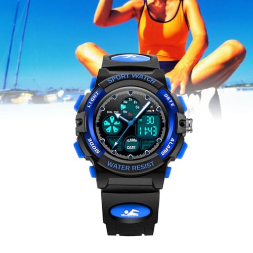 Reloj digital resistente al agua con funciones de calendario y cronómetro deportivo 4