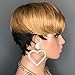 HOTKIS Pixie Cut Wig Human Hair Short Human Hair Wigs for Black Women Blonde 1b/27 Short Wigs Human Hair Natural Hair Pixie Wig with Bang Ombra 1B/27