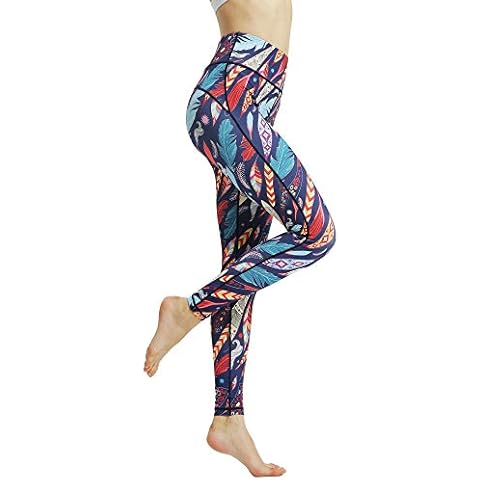 FLYILY Women's Long Sports Leggings Running Tights High Waist Stretch Fitness Yoga Pants Cover