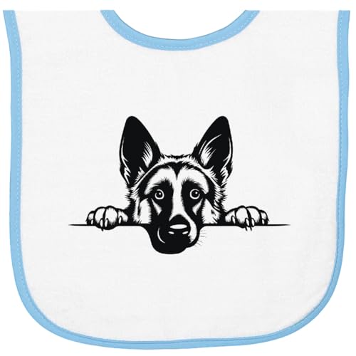 inktastic Peeking German Shepherd Baby Terry Cloth Bib