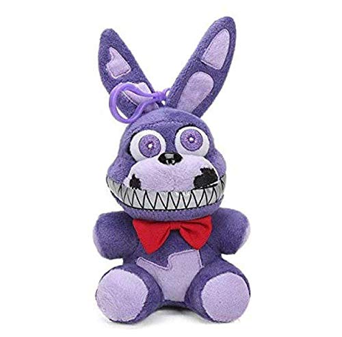 N/C 14Cm Five Nights In Freddy'S 4 Plush Charms FNAF Foxy Chica Bonnie Golden Freddy Nightmare Fredbear Bear Llavero Toy Nightmare Bonnie