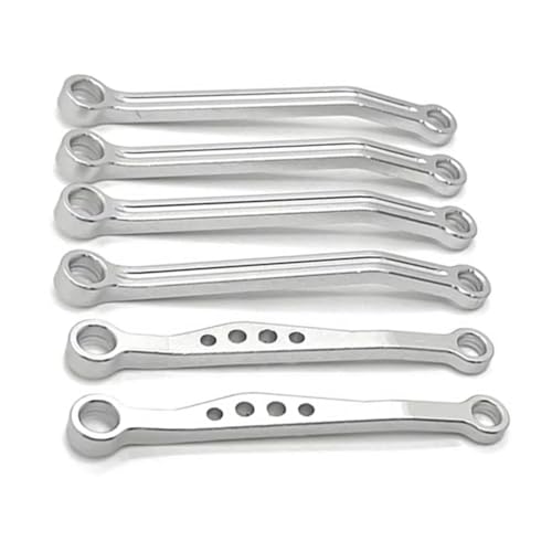 ���߉\�ȃv�����b�h For WPL C64 1/16 6pcs �t�����g�����A�Œ胍�b�h�L�b�g �V���o�[RC�J�[�I�t���[�h�ǐՎԗ��p�[�c�ƃA�N�Z�T���[�A�b�v�O���[�h�����Ǝg�p