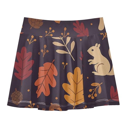 linqin Girls Tennis Skirts with Shorts Flowy Girl Skorts Kids Pleated Skort with Pockets