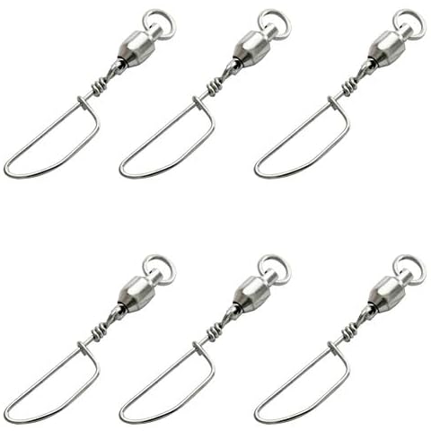 DDfishing Fishing Connector Swivels Snaps Ball Bearing Swivels Stainless Saltwater Corrosion Resistance Barrel Swivel for Freshwater 6 pcs (0#) Cover