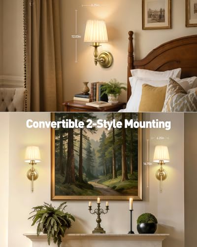 Image of 10000mAh Battery Operated Wall Sconce Set of 2,Rechargeable Wall Sconces set of Two,Vintage Gold Sconces Wall Decor,Wireless Wall Lamp,Cordless Wall Lights Living Room Bedroom (Not Peel and Stick on)