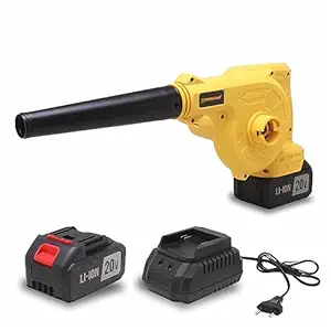 TOMAHAWK TCB40 Cordless Air Blower- 20V, 19000RPM, Li-Ion 1500mAh- 2 Batteries & 1 Charger Included Air Blower for Blowing Leaf, Clearing Dust at Home, Office, Car, Furniture, Computers, Windows
