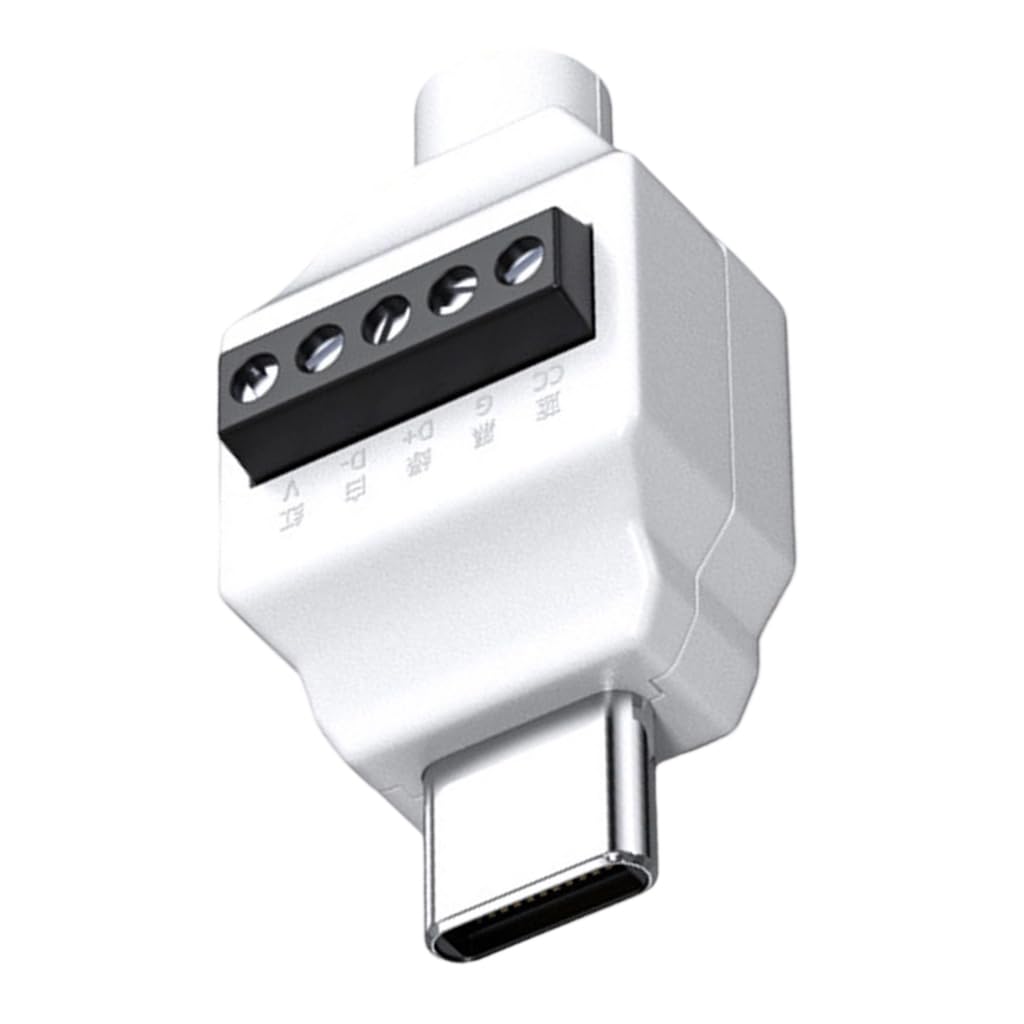 Elnwnnkc USB C Male to 5Pin/4pin Solderless Crimp for Quick Repair Project 480Mbps Data Transfer