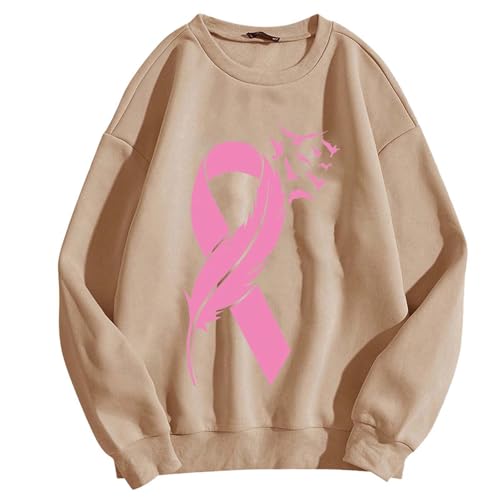 Sensibilisation cancer sein avec un sweat sans capuche confortable