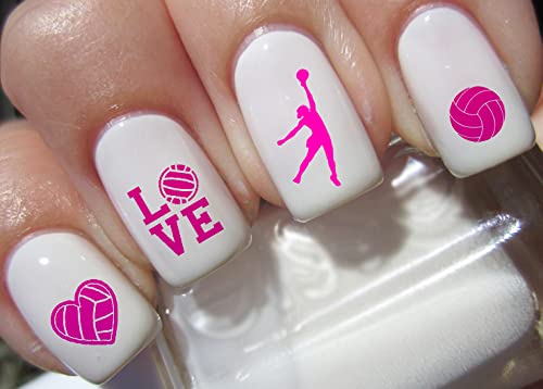Volleyball Water Nail Art Transfers Stickers Decals - Set of 68 - A1266