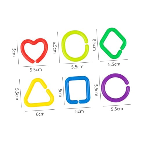 Jouets à anneaux connectés géométriques pour bébé surface lisse