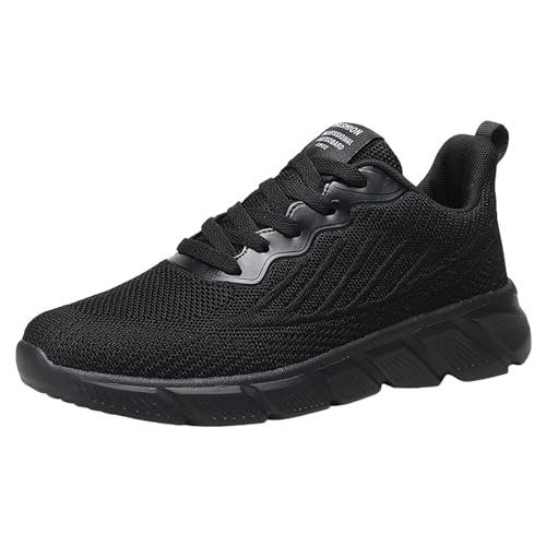 Zapatillas Verano Mujer - Zapatos Deportivos para Mujer Zapatos Informales con Cordones Cómodos Y Ligeros Estilo De Pareja Color Sólido Nuevo Patrón A La Moda (Black 40)