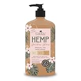 Malibu~Hemp~Golden~Glow Gradual Tan Moisturizer with Hemp Seed Oil, Bronzing Body Lotion for Dry Skin, 18 Fl Oz