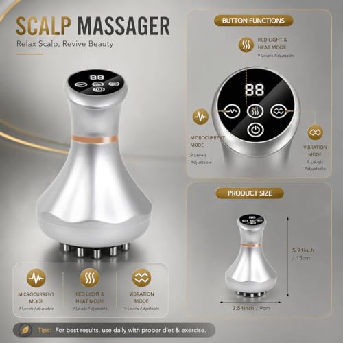 Image of 4-in-1 Lymphatic Drainage Massager - Anti Cellulite Massage Tool with Heating /Vibration /Red Light /Microcurrent,Body Sculpting Machine for Legs /Back /Hips Pain Relief /Reduce Stretch Marks & Cellulite