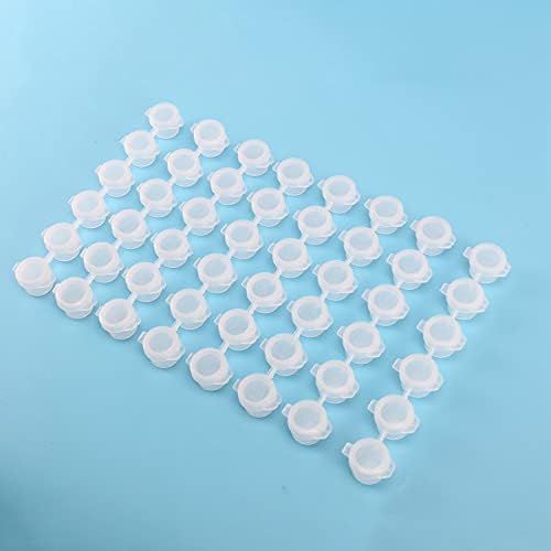 NINGWANG 8 Strips/48 Pots 3Ml Empty Paint Strips Paint Cup Pots Plastic for Classrooms Schools Arts Crafts Supplies
