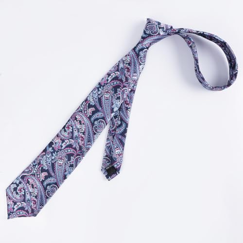 Image of Alizeal Mens 3.15'' Vintage Paisley Tie Pocket Square Set