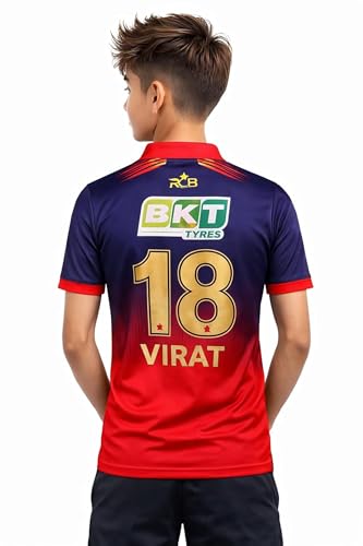Image of New VIRAT 18 RCBB Cricket Jersey 2026 (Kids,Men&Boys)