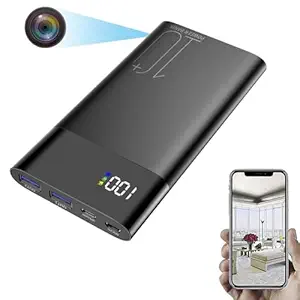 TECHNOVIEW WiFi Power Bank Security Camera H10 Plus, 1080P HD Audio Video Recording Indoor Camera with Real Time Remote Control, Night Vision, Motion Detection