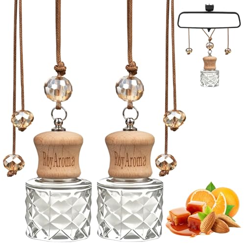 Image of RoyAroma 2 Sets Car Air Freshener Diffuser for Essential Oils (Extra Large, Pistachio Salted Caramel)