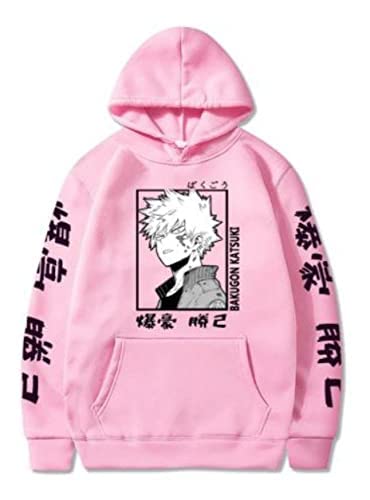 Moletom Canguru Blusão De Frio Boku No Hero Katsuki Bakugou (Rosa, P)