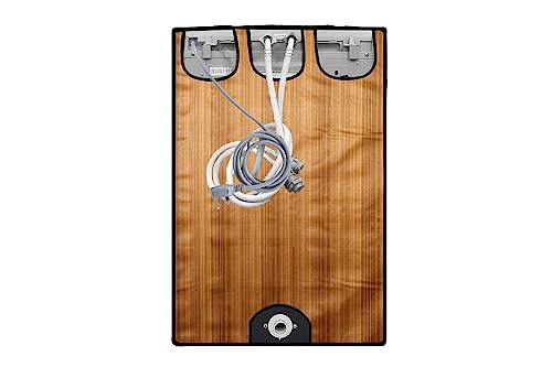 Image of Stylista Top Load Fully Automatic Washing Machine Cover Compatible for IFB 8 kg, 8.5 kg, 9 kg & 9.5 kg, Wooden Pattern Cream