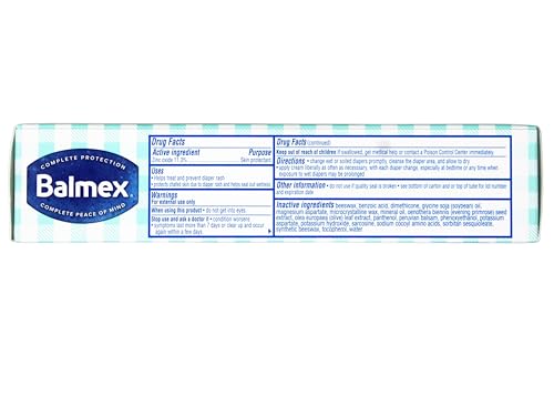 Balmex Diaper Rash Cream - 4 oz, Pack of 6
